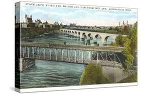 Stone Arch Bridge, Minneapolis, Minnesota-null-Stretched Canvas