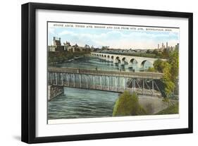 Stone Arch Bridge, Minneapolis, Minnesota-null-Framed Art Print