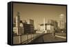 Stone Arch Bridge, Stpaul, Minneapolis, Minnesota, USA-Walter Bibikow-Framed Stretched Canvas