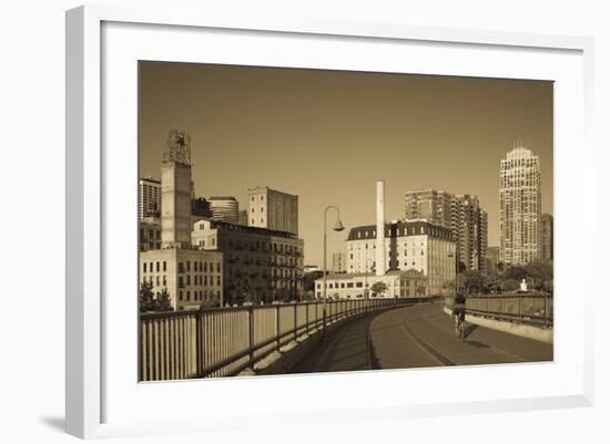 Stone Arch Bridge, Stpaul, Minneapolis, Minnesota, USA-Walter Bibikow-Framed Photographic Print