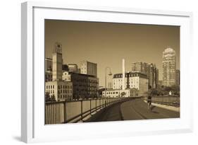 Stone Arch Bridge, Stpaul, Minneapolis, Minnesota, USA-Walter Bibikow-Framed Photographic Print