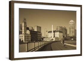 Stone Arch Bridge, Stpaul, Minneapolis, Minnesota, USA-Walter Bibikow-Framed Photographic Print