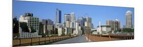 Stone Arch Bridge with Skyscrapers in the Background, Minneapolis, Minnesota, USA-null-Mounted Photographic Print