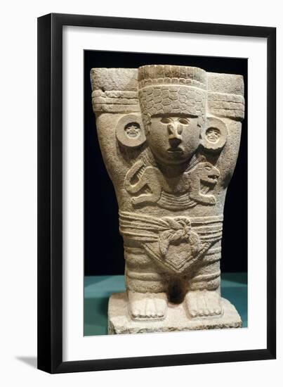 Stone Atlas Originating from the Temple of Warriors of Chichen Itza-null-Framed Giclee Print