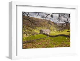 Stone Barn in the Swaledale Area of the Yorkshire Dales National Park-Julian Elliott-Framed Photographic Print