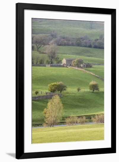 Stone barn in the Yorkshire Dales National Park, Yorkshire, England, United Kingdom, Europe-Julian Elliott-Framed Photographic Print