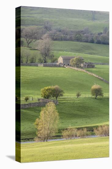 Stone barn in the Yorkshire Dales National Park, Yorkshire, England, United Kingdom, Europe-Julian Elliott-Stretched Canvas