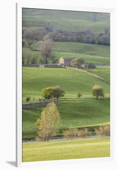 Stone barn in the Yorkshire Dales National Park, Yorkshire, England, United Kingdom, Europe-Julian Elliott-Framed Photographic Print