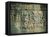 Stone Bas-Reliefs Depicting Scenes of Rural Life and Historical Events, Siem Reap, Cambodia-Gavin Hellier-Framed Stretched Canvas