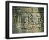Stone Bas-Reliefs Depicting Scenes of Rural Life and Historical Events, Siem Reap, Cambodia-Gavin Hellier-Framed Photographic Print