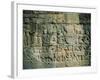 Stone Bas-Reliefs Depicting Scenes of Rural Life and Historical Events, Siem Reap, Cambodia-Gavin Hellier-Framed Photographic Print