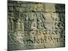 Stone Bas-Reliefs Depicting Scenes of Rural Life and Historical Events, Siem Reap, Cambodia-Gavin Hellier-Mounted Photographic Print