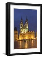 Stone Bell House and Church of Our Lady before Tyn, Old Town Square, Prague-null-Framed Art Print