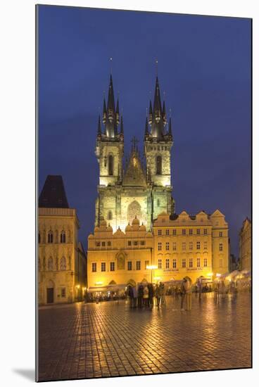 Stone Bell House and Church of Our Lady before Tyn, Old Town Square, Prague-null-Mounted Art Print