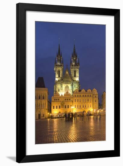 Stone Bell House and Church of Our Lady before Tyn, Old Town Square, Prague-null-Framed Art Print