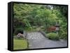 Stone Bridge and Pathway in Japanese Garden, Seattle, Washington, USA-null-Framed Stretched Canvas