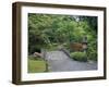Stone Bridge and Pathway in Japanese Garden, Seattle, Washington, USA-null-Framed Photographic Print