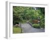 Stone Bridge and Pathway in Japanese Garden, Seattle, Washington, USA-null-Framed Photographic Print