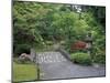 Stone Bridge and Pathway in Japanese Garden, Seattle, Washington, USA-null-Mounted Photographic Print