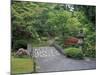 Stone Bridge and Pathway in Japanese Garden, Seattle, Washington, USA-null-Mounted Photographic Print