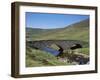 Stone Bridge and Rugged Hills, Glen Clunie, Braemar, Grampian, Scotland-null-Framed Premium Photographic Print