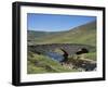 Stone Bridge and Rugged Hills, Glen Clunie, Braemar, Grampian, Scotland-null-Framed Premium Photographic Print