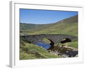 Stone Bridge and Rugged Hills, Glen Clunie, Braemar, Grampian, Scotland-null-Framed Photographic Print