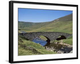 Stone Bridge and Rugged Hills, Glen Clunie, Braemar, Grampian, Scotland-null-Framed Photographic Print