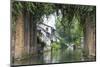 Stone bridge and traditional houses on the Grand Canal, Shaoxing, Zhejiang Province, China-Keren Su-Mounted Photographic Print