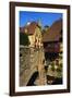 Stone Bridge in Kaysersberg, Alsace, France-John Miller-Framed Photographic Print