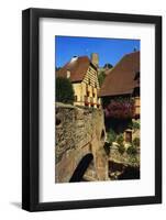 Stone Bridge in Kaysersberg, Alsace, France-John Miller-Framed Photographic Print