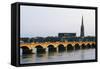 Stone Bridge (Pont De Pierre) on Garonne-null-Framed Stretched Canvas