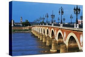 Stone Bridge (Pont De Pierre) on Garonne-null-Stretched Canvas