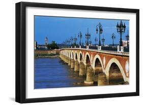 Stone Bridge (Pont De Pierre) on Garonne-null-Framed Giclee Print