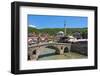 Stone bridge, Sinan Pasha Mosque and houses, Prizren Bistrica River, Prizren, Kosovo-Keren Su-Framed Photographic Print