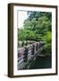 Stone Bridge with Flowers in Seogwipo-Michael-Framed Photographic Print