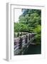 Stone Bridge with Flowers in Seogwipo-Michael-Framed Photographic Print