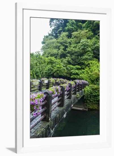 Stone Bridge with Flowers in Seogwipo-Michael-Framed Photographic Print