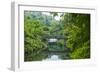 Stone Bridge with Flowers in Seogwipo-Michael-Framed Photographic Print