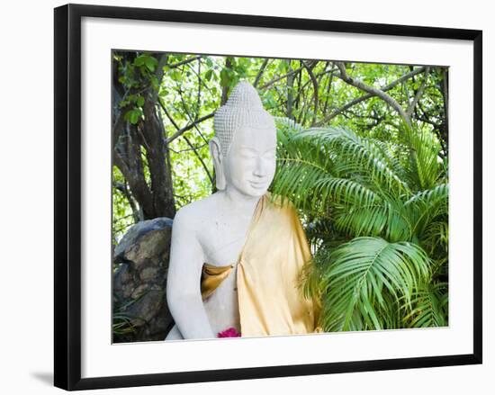 Stone Buddha in the Silver Pagoda at the Royal Palace, Phnom Penh, Cambodia, Indochina-Matthew Williams-Ellis-Framed Photographic Print