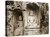 Stone Buddha Rock Carvings, Hangzhou, Zhejiang Province, China-Jochen Schlenker-Stretched Canvas