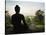 Stone Buddha Silhouetted at Sunrise, Borobudur Temple, UNESCO World Heritage Site, Java, Indonesia-Matthew Williams-Ellis-Stretched Canvas