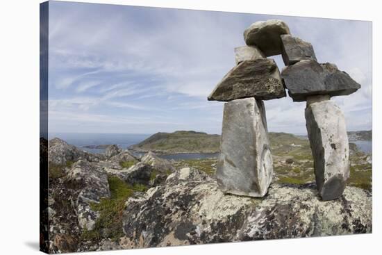 Stone Cairn at Brimstone Head-Paul Souders-Stretched Canvas