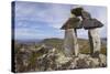 Stone Cairn at Brimstone Head-null-Stretched Canvas