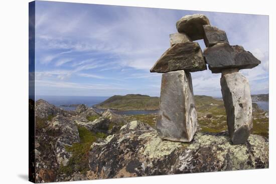 Stone Cairn at Brimstone Head-null-Stretched Canvas