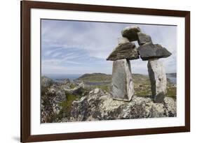 Stone Cairn at Brimstone Head-Paul Souders-Framed Photographic Print