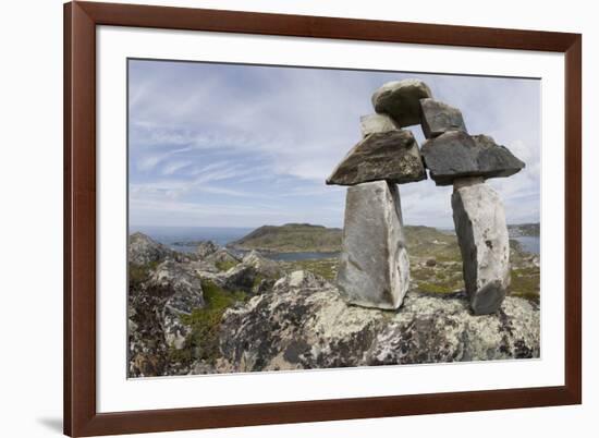 Stone Cairn at Brimstone Head-Paul Souders-Framed Photographic Print