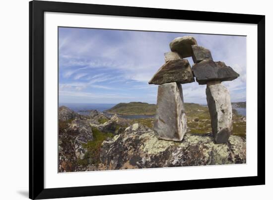 Stone Cairn at Brimstone Head-null-Framed Photographic Print