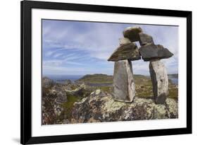 Stone Cairn at Brimstone Head-null-Framed Photographic Print