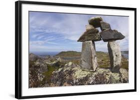 Stone Cairn at Brimstone Head-null-Framed Photographic Print